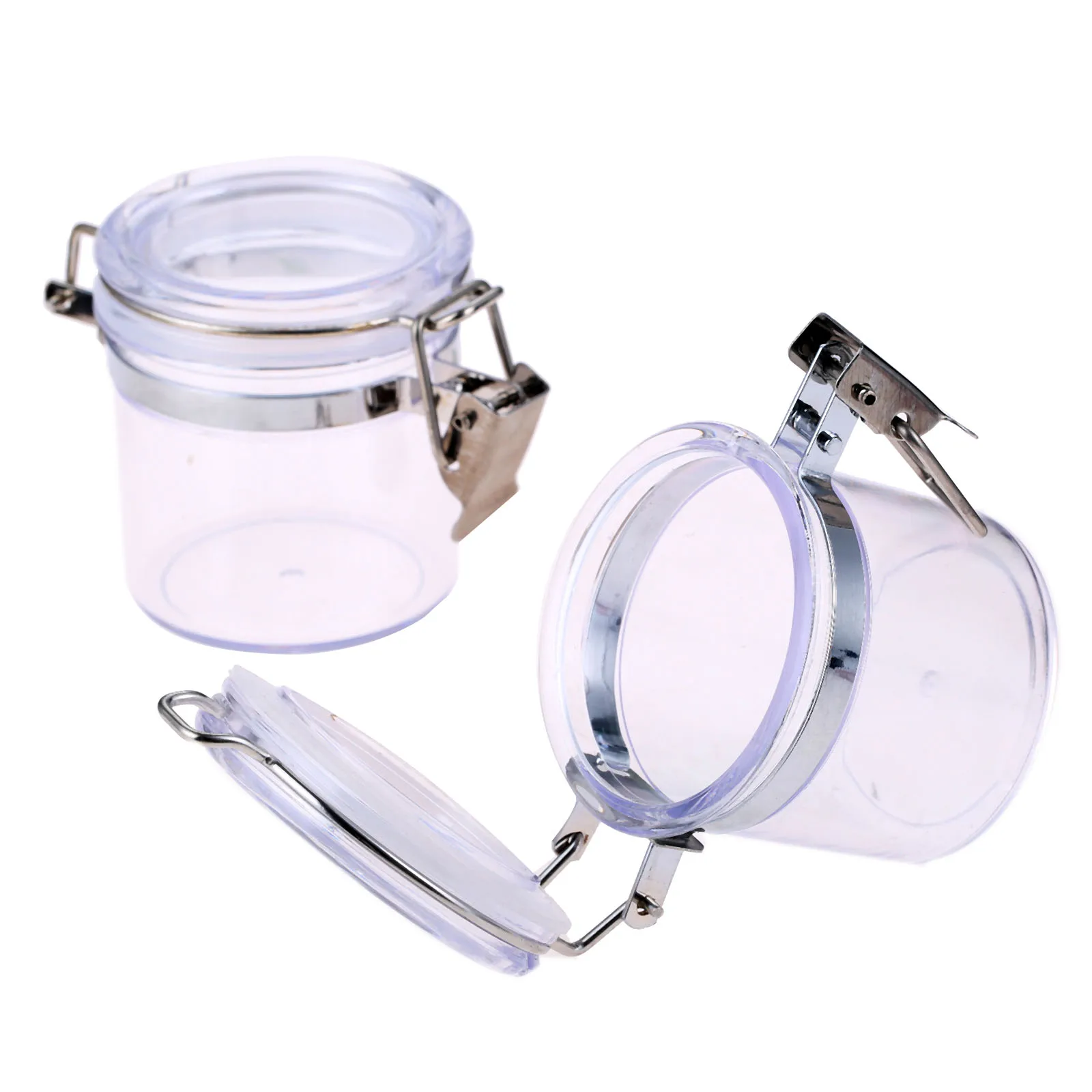 Прозрачная акриловая металлическая герметичная банка для хранения 1 шт. 2 16 дюйма