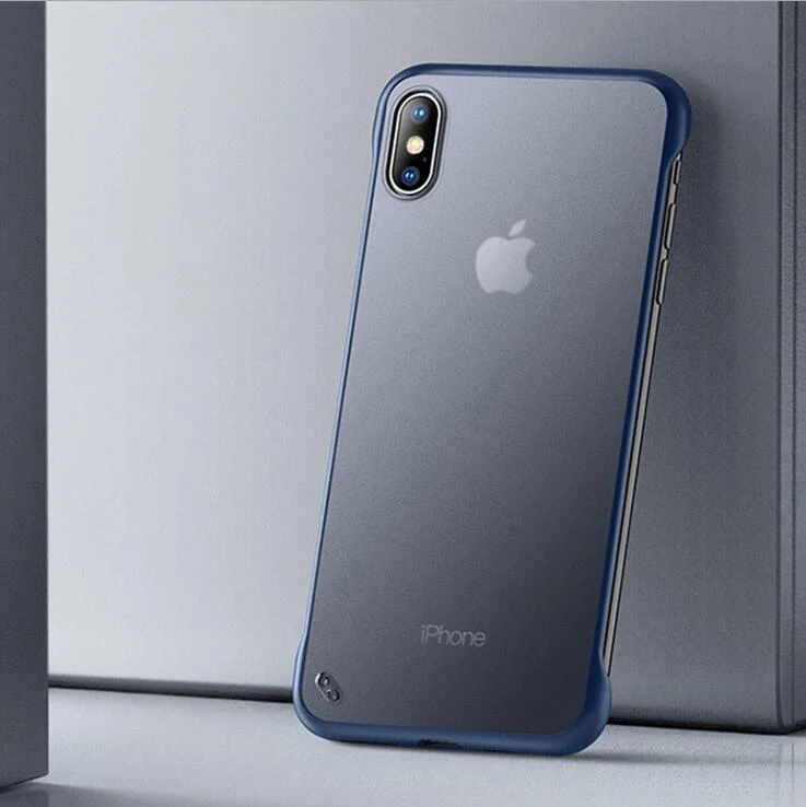 Blue Матовый Прозрачный чехол для телефона без оправы для iphone 7, 8, 6, 6 s, 6 s Plus, чехол для Apple Coque, iphone XR, X, XS, Max, 11 Pro, Max, чехол - Цвет: Blue