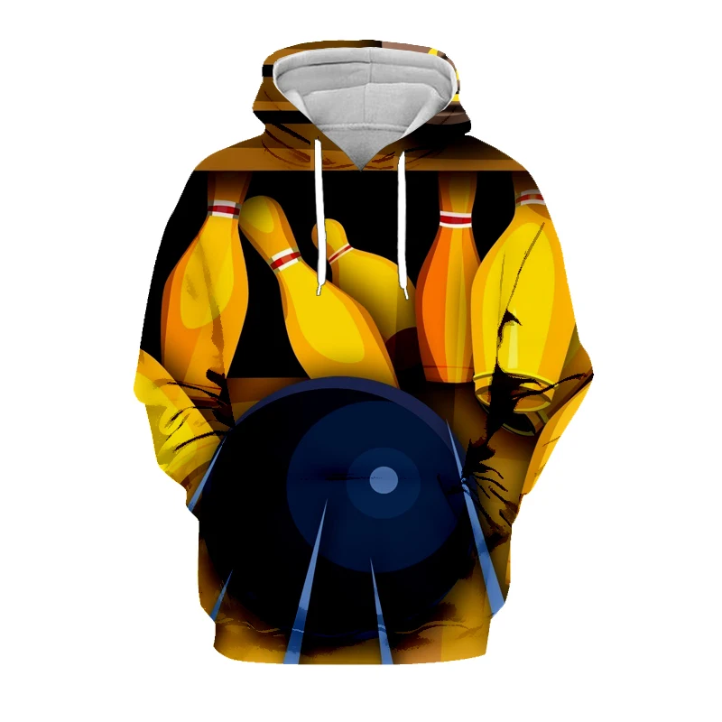 

SONSPEE Fashion International Bowling 3D Printing Hooded Pullover Men's Women's Jacket Long Sleeve Harajuku Hip Hop Pullover TOP