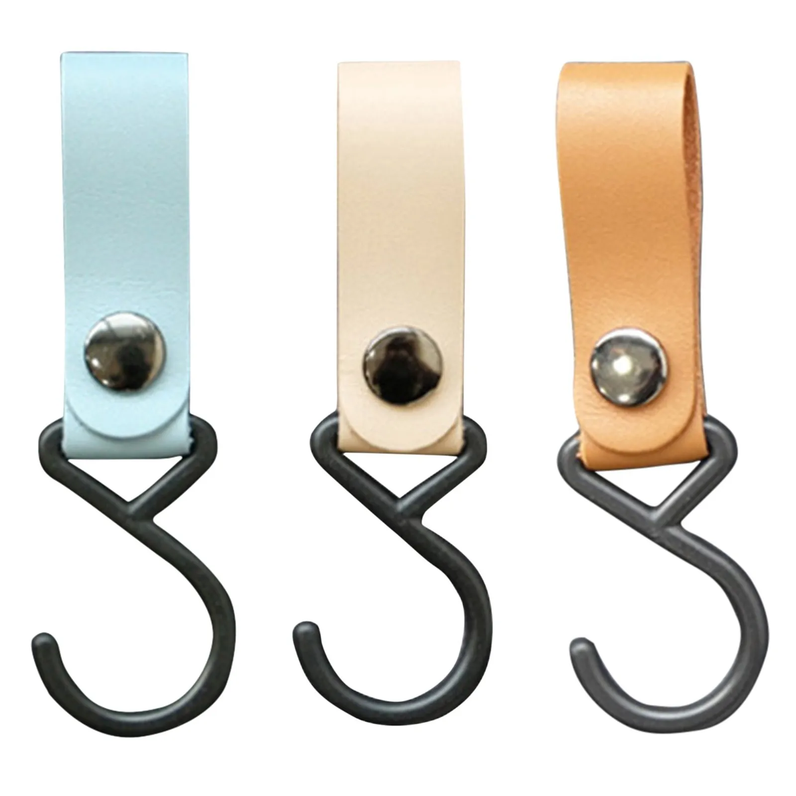 

3 шт. уличные Крючки из искусственной кожи для кемпинга, штатив для хранения одежды, портативная вешалка для пеших прогулок, 2x7 см, крючок для ...