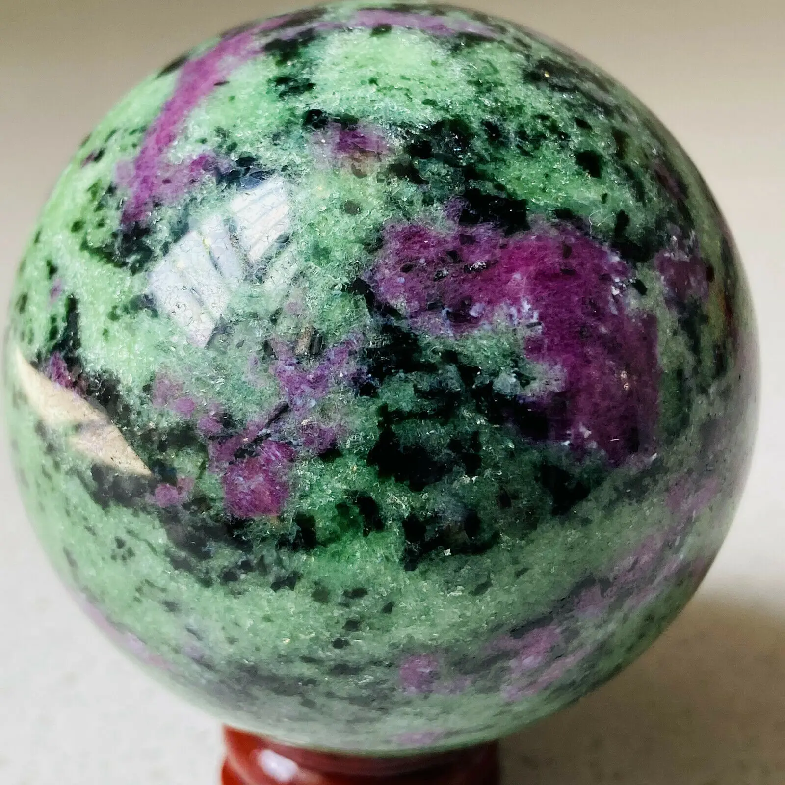 50-55mm Natural red green treasure Hand-polished ball | Дом и сад