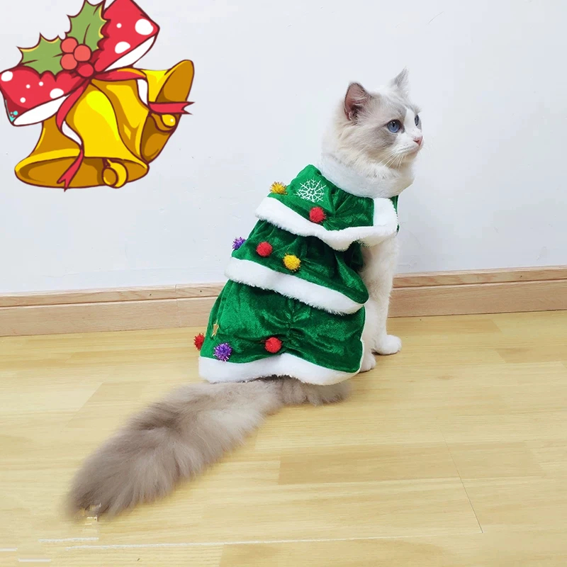 Новые рождественские костюмы для питомцев, кошек, милая мультяшная одежда для маленьких собак, щенков, одежда для домашних животных, котов, чихуахуа, Мопса