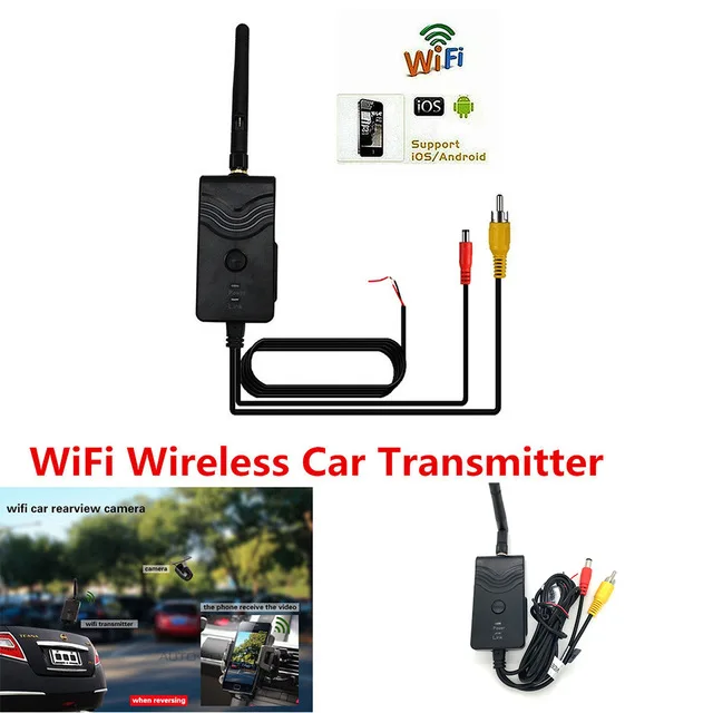 903W FPV WiFi Wireless Car Camera Video Rearview WIFI Transmitter Backup Monitor for IOS Android Smartphone AV Interfac | Электроника