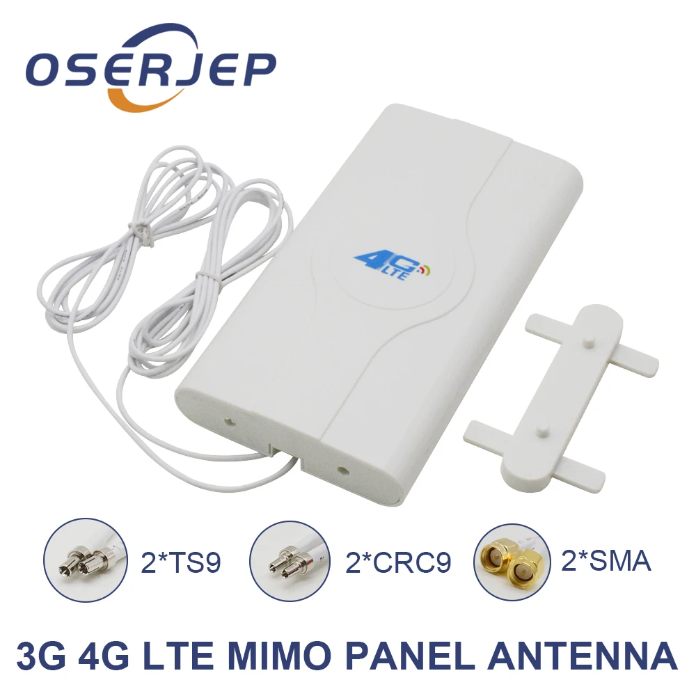 

700~2600mhz 88dbi 3g 4g Lte Antenna Mobile Antenna 2* SMA/2* CRC9/2* TS9 Male Connector Booster Mimo Panel Antenna+2 Meters