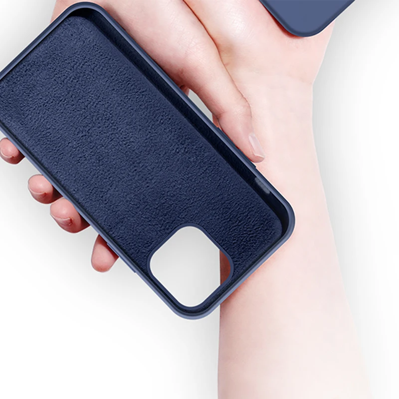 

For iPhone 12 Mini Case Original Liquid Silicone Soft Cover For iPhone 12 Pro Max Shockproof Phone Cases