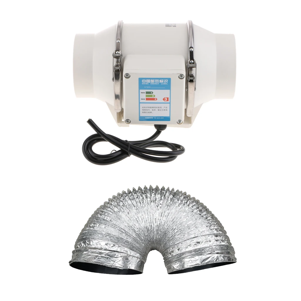 4 Inch 220V Duct Inline Fan with Carbon Filter Hose Ducting Combo for Home Improvement | Автомобили и мотоциклы