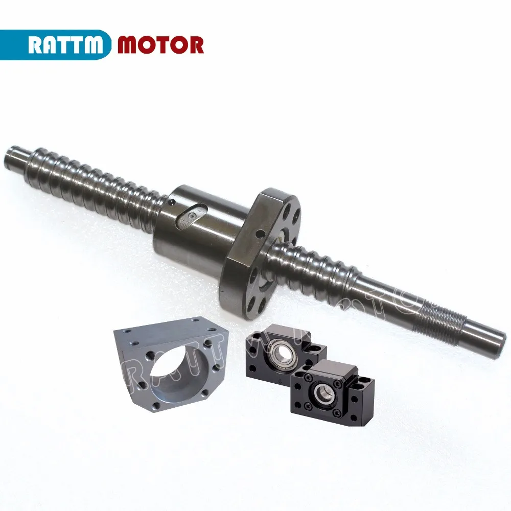 RU SFU1605 Ballscrew-L300mm/500 мм/600 мм/800 мм конец механической обработки& шариковая гайка& BK/BF12 Поддержка& Гайка Корпус для ЧПУ