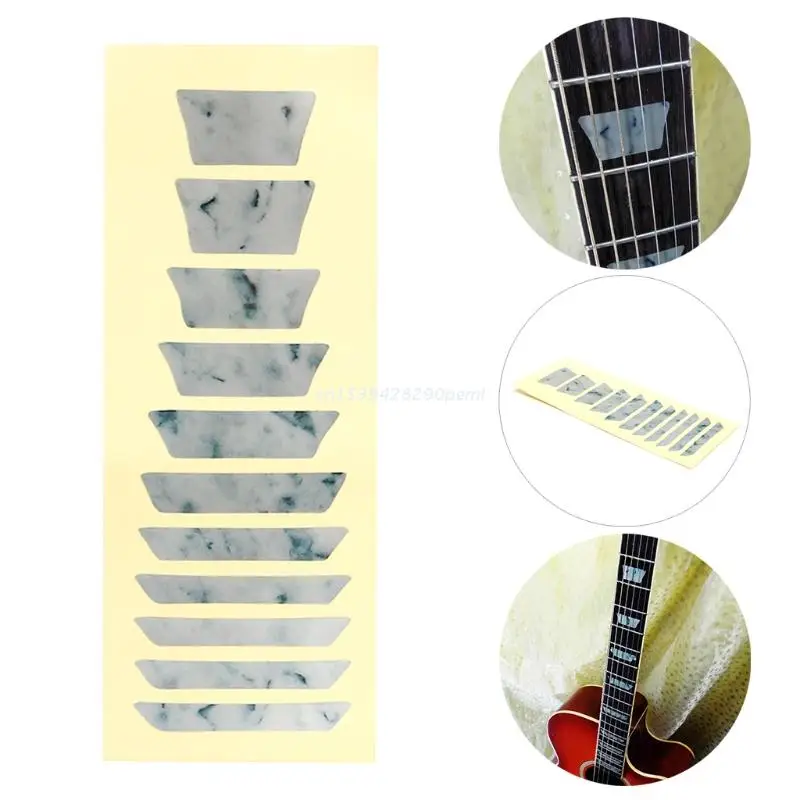 Тонкие трапециевидные наклейки Fretboard инкрустированные для электрической
