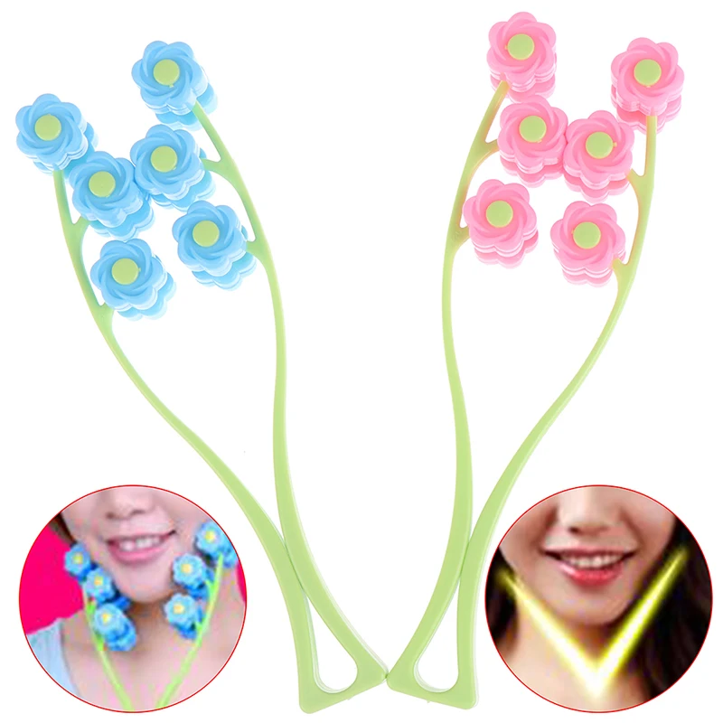 

1 шт. роликовый массажер для лица Портативный цветок Форма крем для лица против морщин и подтяжки лица для похудения уход за кожей лица рассл...