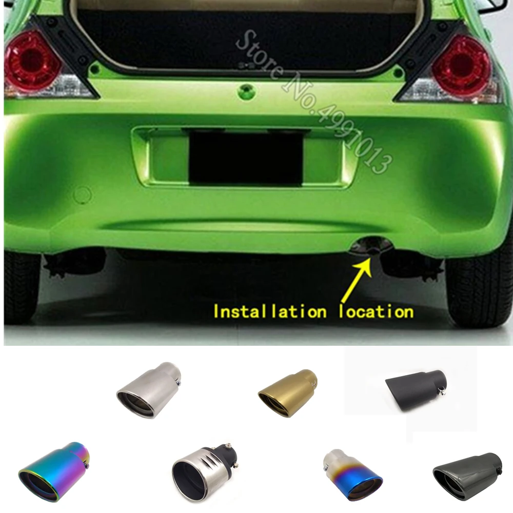 

For Honda Brio 2010 2011 2012 2013 2014 2015 Car Sticker Muffler Cover Exterior Back Pipe Dedicate Exhaust Tip Tailpipe Ornament