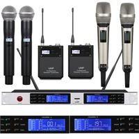 full metal new generation upgrade sm58 wireless karaoke microphone system dual skm9000 ur2 headset microfone em6000