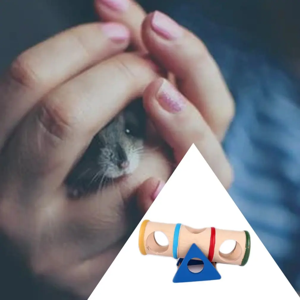 Игровой деревянный поворотный цилиндр для маленьких животных выдвижных