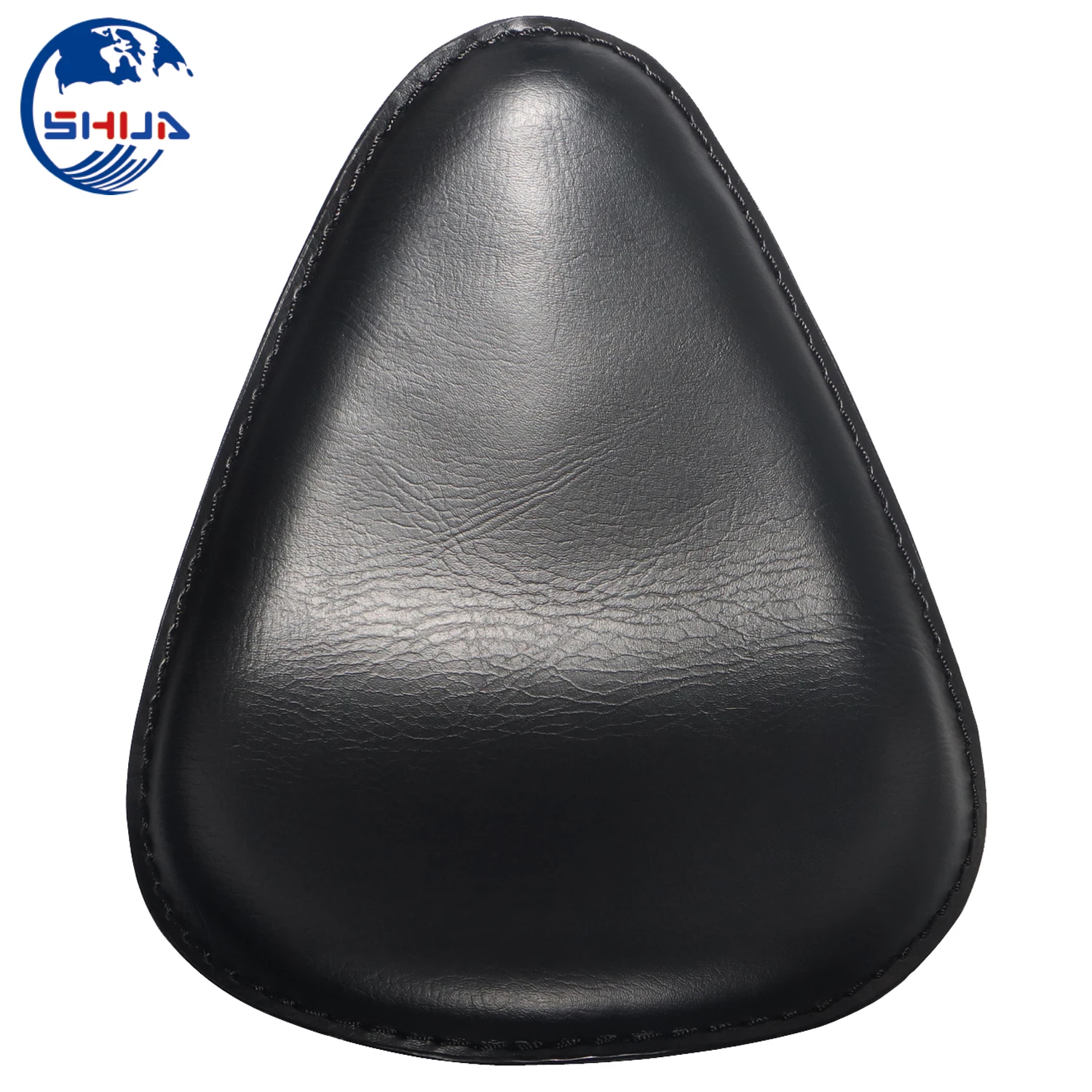 Мотоциклетное тонкое кожаное сиденье для соло черное Harley Honda Yamaha Kawasaki Suzuki Sportster 883