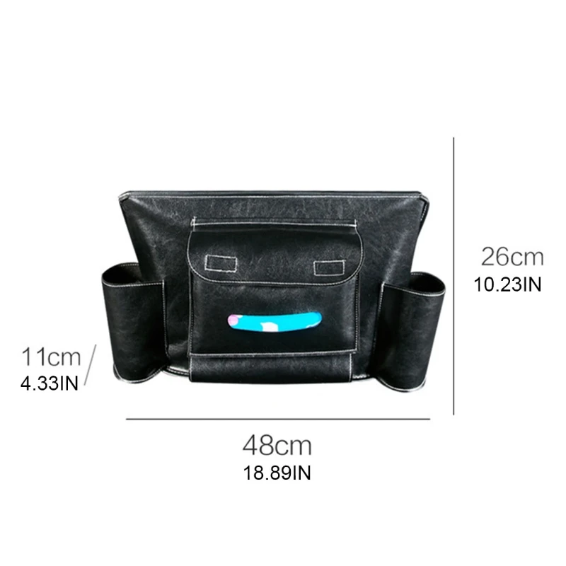 

Car Handbag Holder Leather Seat Back Organizer Automobile Seat Clearance Storage Bag for Store Tablet Water Bottle