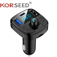 car bluetooth 5 0 fm transmitter mp3 player wireless handsfree audio receiver dual usb qc 3 0 fast charger car accessories