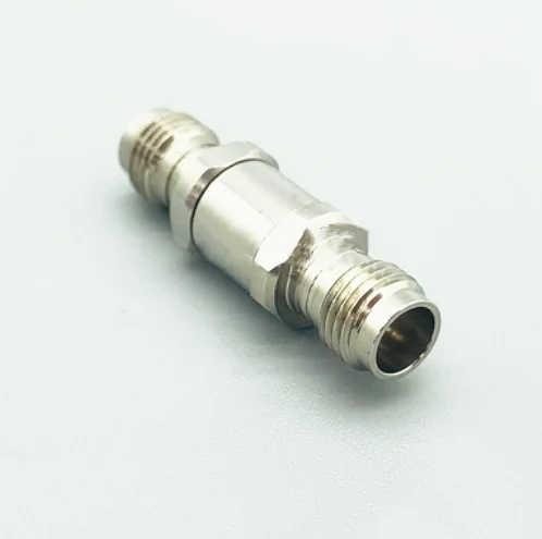 Adaptador de prueba de onda de acero inoxidable, conector hembra de 1,85mm a hembra de 2,4mm, DC-50G-0