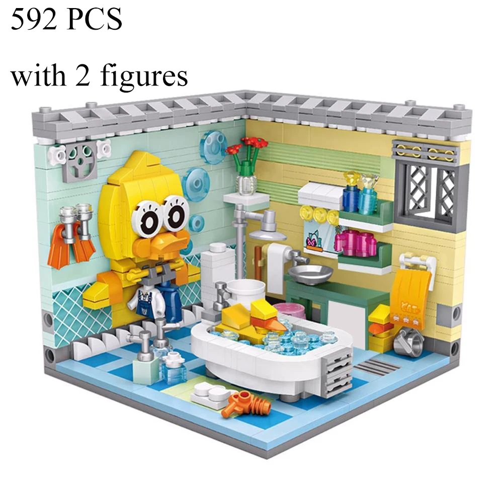 Конструктор сделай сам для дома мини кубики спальни кухни ванной модель фигурки