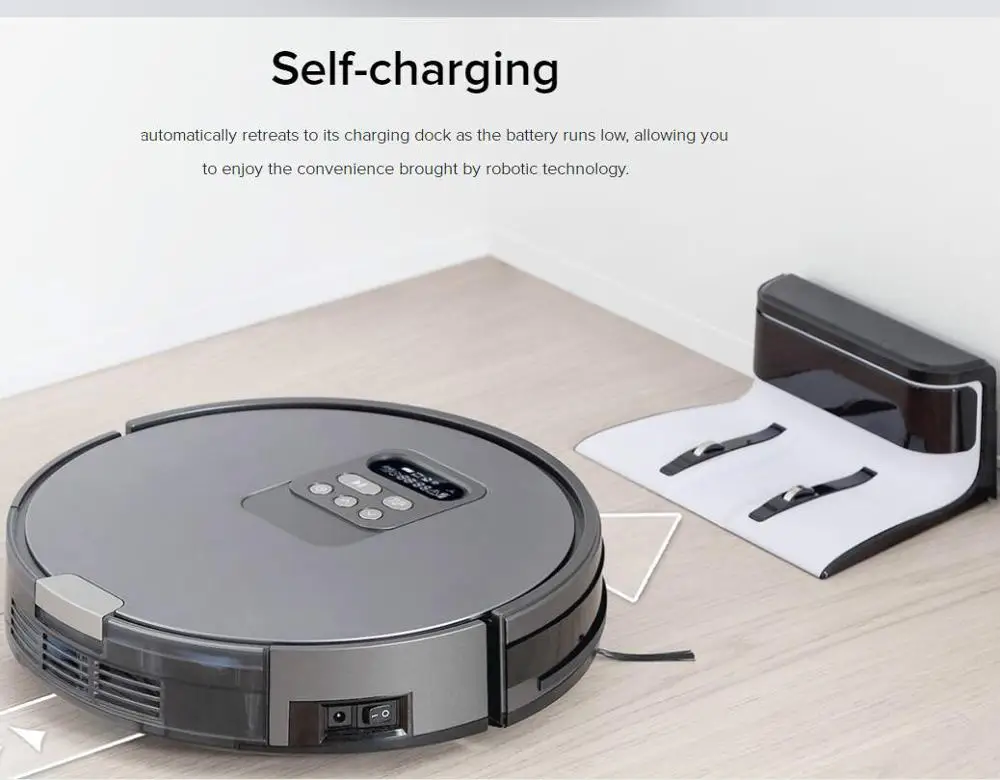 

ILIFE Robot Vacuum Cleaner Intelligent planning path and time for clean,romte control, Self-Charge Wet Mopping GPS navigation