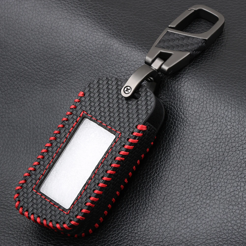 Кожаный чехол для ключа автомобиля из углеродного волокна A93 Starline A39 A63