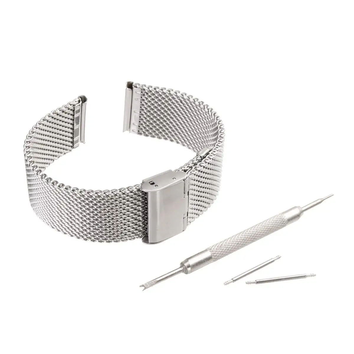 Leisures Ремешки для наручных часов 20 мм/22 мм сменный Браслет часы ремешок серебро