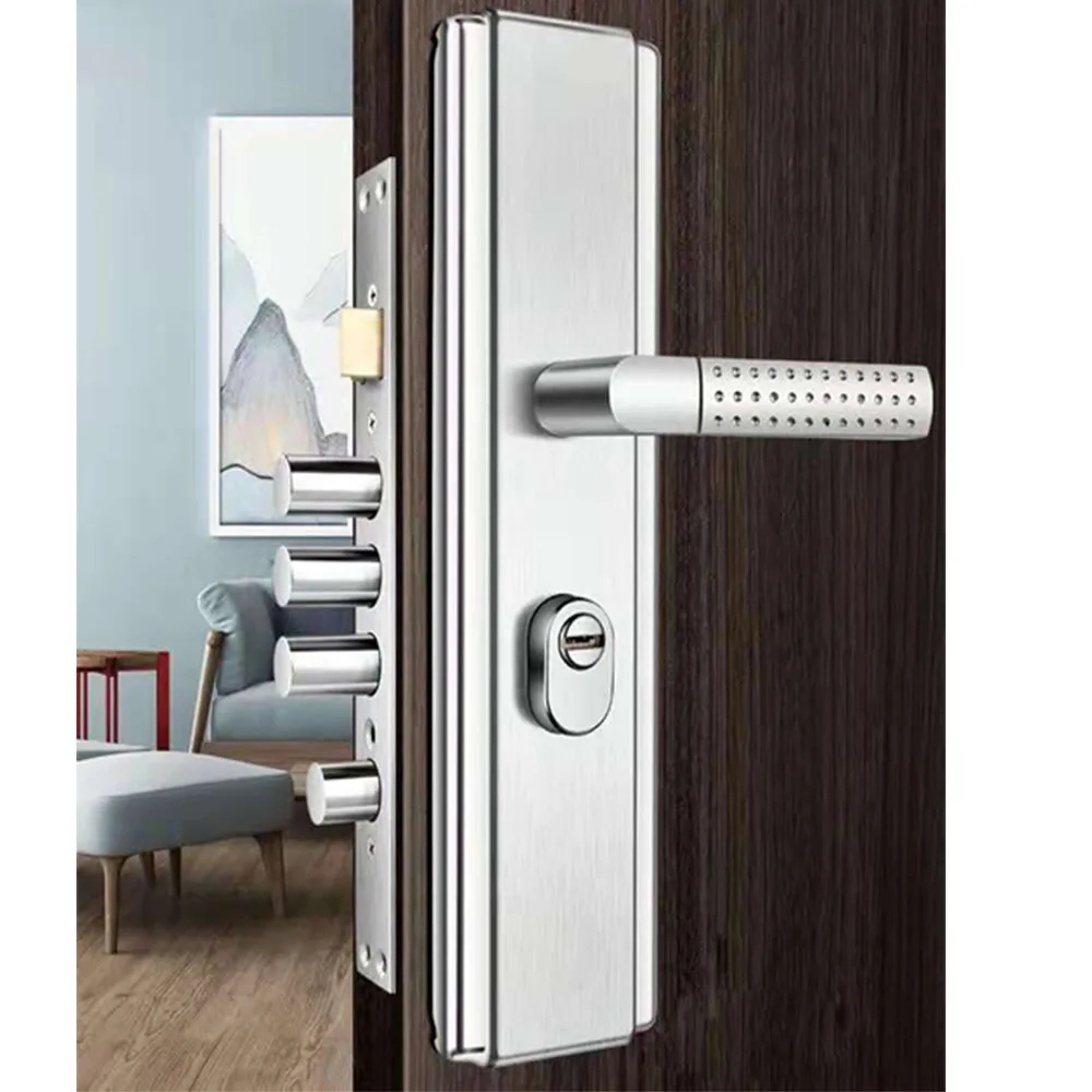 

Highquality Security Anti-theft Multifunction door lock Indoor Living Room Mechanical Vintage door Lock Door Handle Lock set