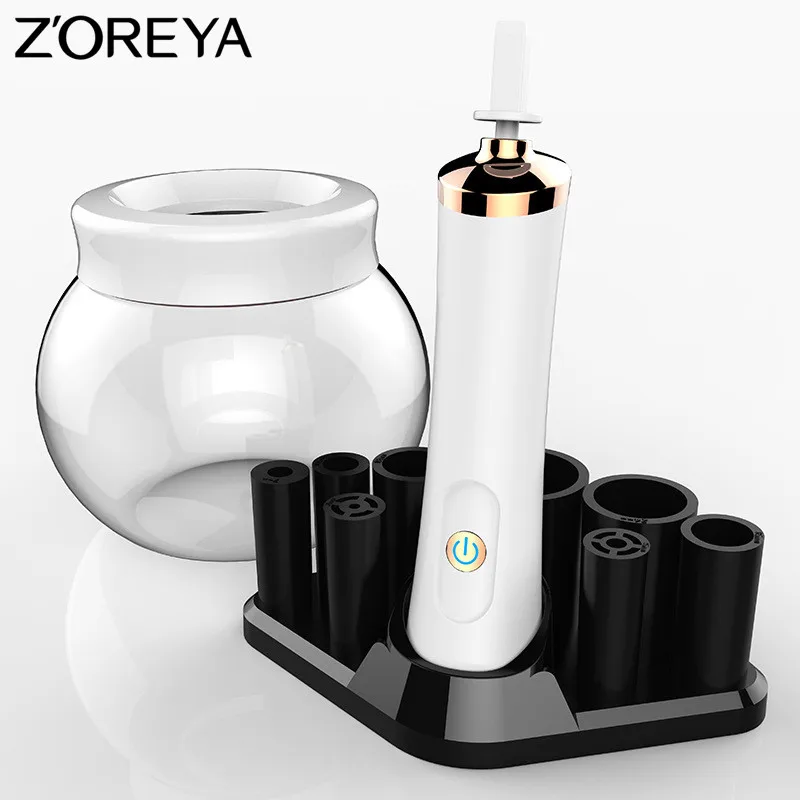 ZOREYA Electric Makeup Brush Cleaner& Dryer Set 10 seconds Efficient Make Up Brush Washing Tool