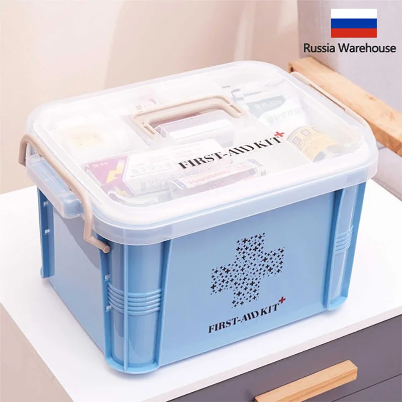 Медицинские коробки, аптечка, коробка, пластиковая коробка для хранения, контейнер, многослойный органайзер для хранения, медицинская коробка, для домашнего хранения лекарств