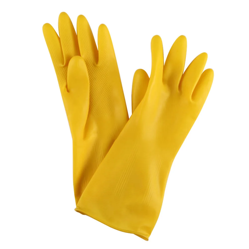 

1Pair Kitchen Dishewashing Gloves House Cleaning Water-proof Rubber Washing Gloves Long Sleeve silicone gloves cleaning Tools