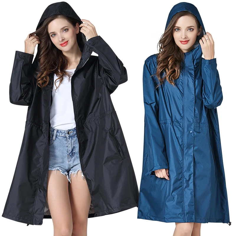 Модный длинный дождевик для взрослых мужчин и женщин женский походный куртка