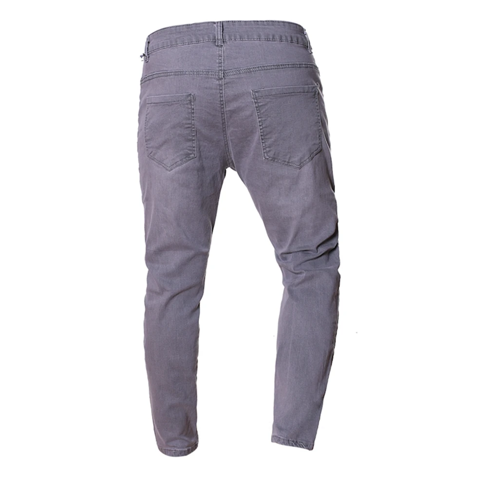 

Jeans Men 2020 New Fashion Casual European Size Men's Grey Business Casual Slim Denim Men's Jeans