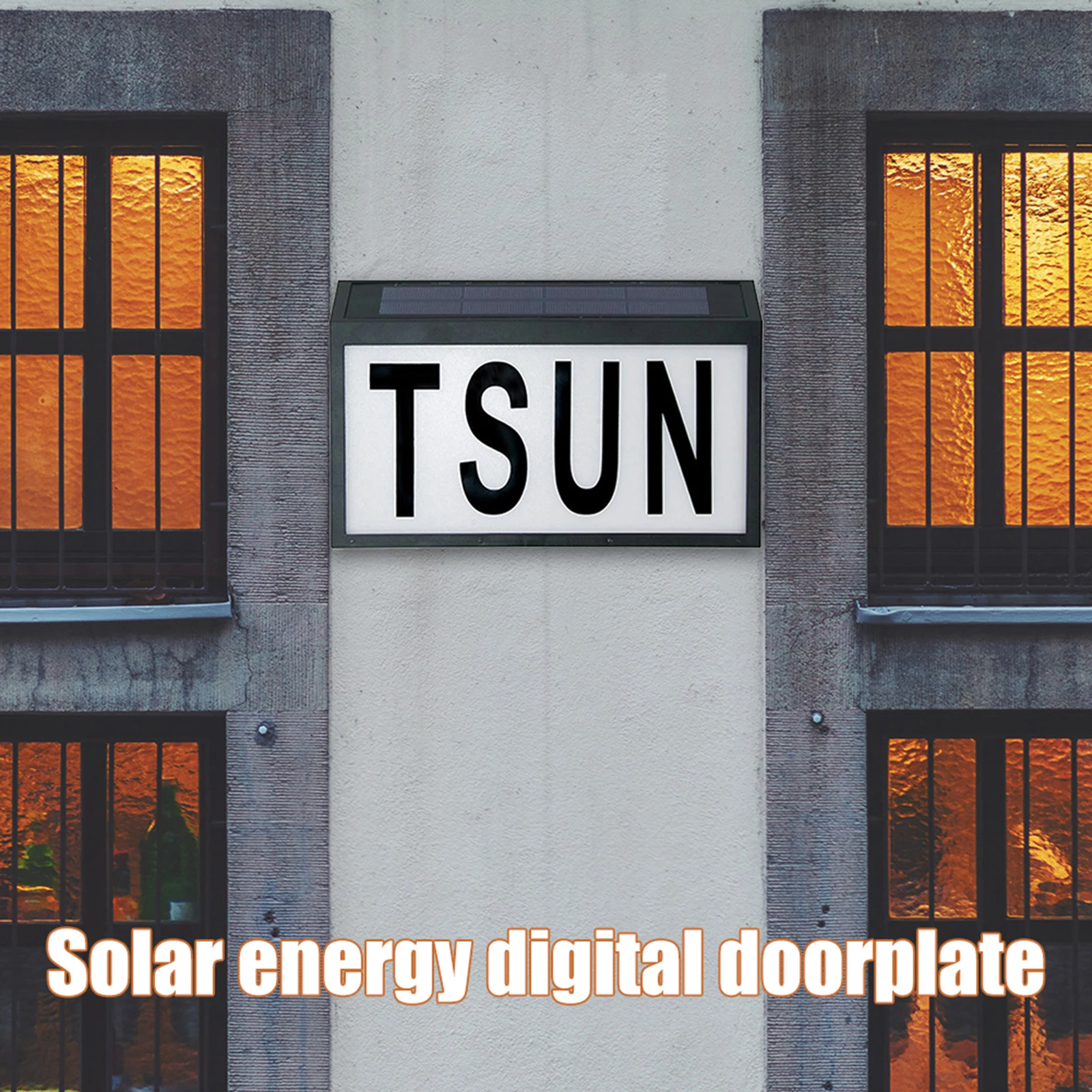Durable Solar Address Sign Light Doorplate LED House Number 0-9 A-Z Tags | Лампы и освещение