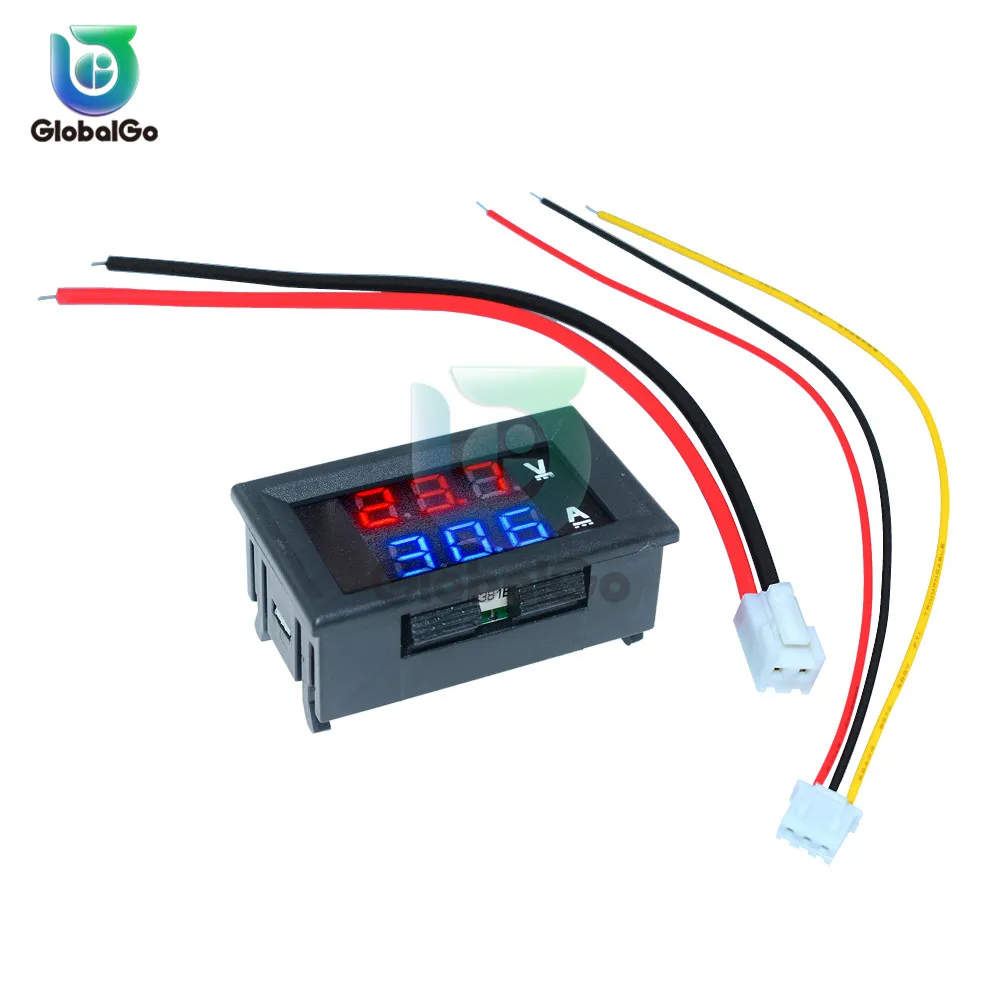 10A 50A 100A DC100V светодиодный цифровой вольтметр Амперметр постоянного тока