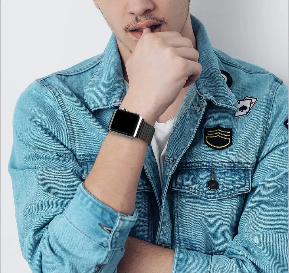 

Elastic Stainless Steel Loop Band For Apple Watch Series 6 5 4 SE 44mm 40mm Steel Watch Bands For IWatch Series 38mm 42mm Soft