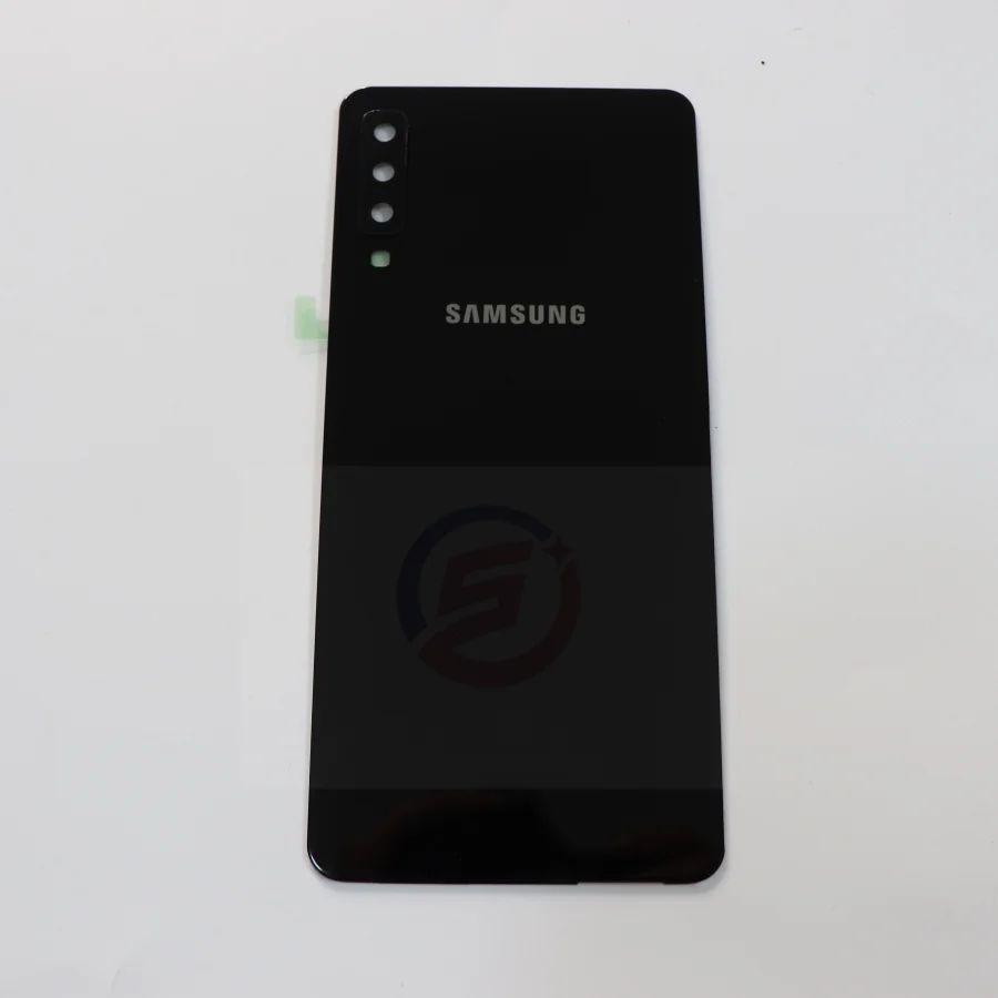 A7 2018 Black Samsung Galaxy A7 Задняя крышка батареи A750 чехол A750F SM-A750 задняя дверь корпус стеклянная панель запасные части - Цвет: A7 2018 Black