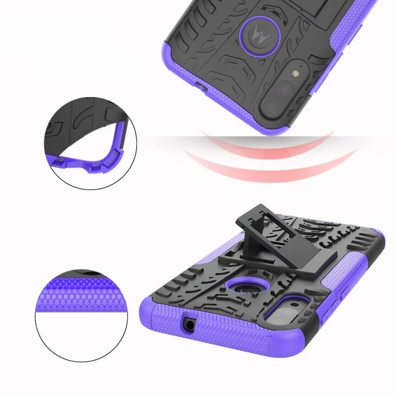 Чехол для Motorola MOTO E6 Plus силиконовый защитный чехол с подставкой ударопрочный |