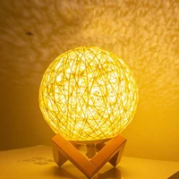 led fairy rattan ball night light creative wishing atmosphere night lamp usb switch powered for indoor bedroom bedside lighting