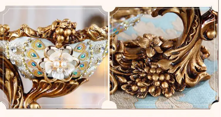 Европейские Роскошные Алмазные смолы ваза фигурки украшение дома гостиной поддельные цветочные композиции искусство офисный стол украшение ручной работы