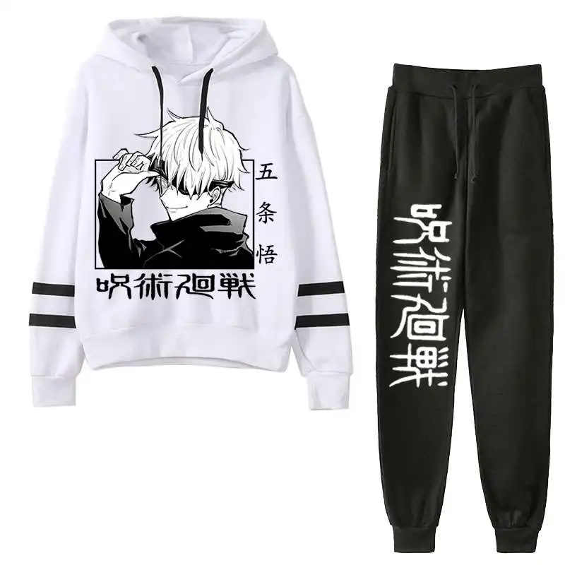 

Jujutsu Kaisen Gojo Satoru Men's Sweatshirt + Pants 2 Piece Set Casual Sportswear Hoodies Wear Autumn Winter New Sportswear Suit