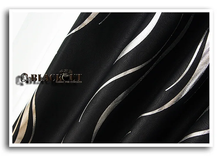 Новое поступление красивые занавески с полным покрытием черные и серебряные для