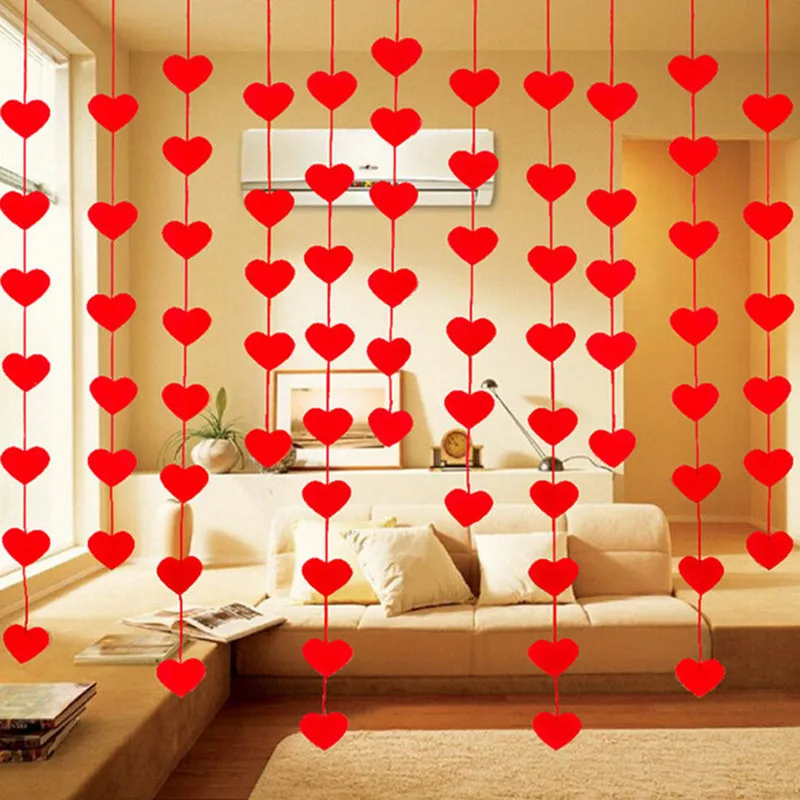 1/5/10 шт. Декоративная гирлянда-занавеска в виде сердца | Дом и сад