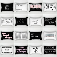 personalized letters black and white printing pillow cushion cover sofa bedside office bedroom cushion pillow case