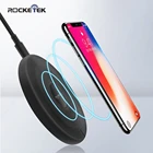 Rocketek 10Вт Ци Беспроводное зарядное устройство для iPhone X  XS Max XR 8 Plus Видимый элемент беспроводной зарядной панели для Samsung S9 S10 + Примечание 10