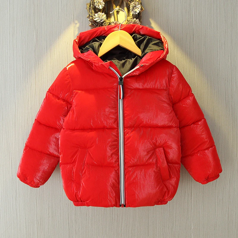 Детская зимняя куртка для девочек Цвет серебристый золотой повседневное пальто