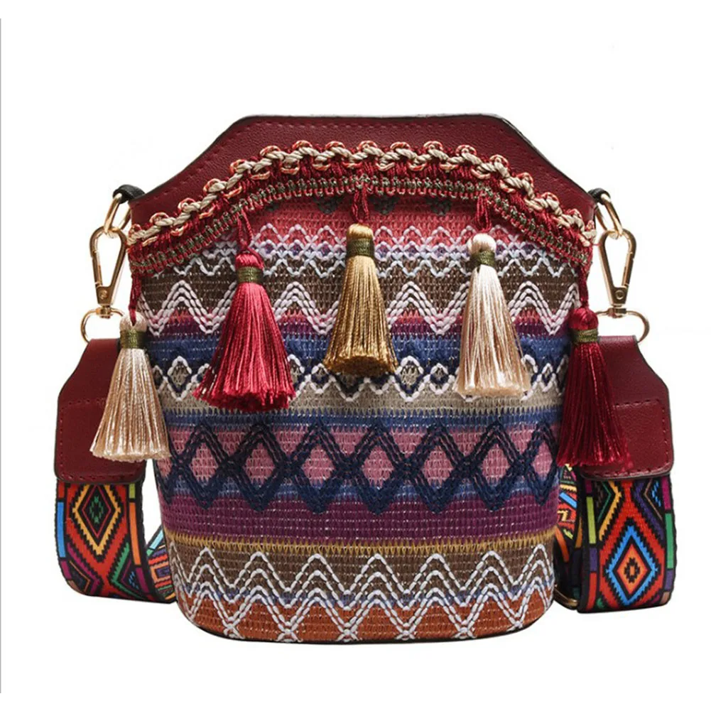 

7 Colors Ethnic Embroidery Vintage Embroidered Canvas Bags Shoulder Messenger Bag Women Small Coins Travel Beach Phone Purse
