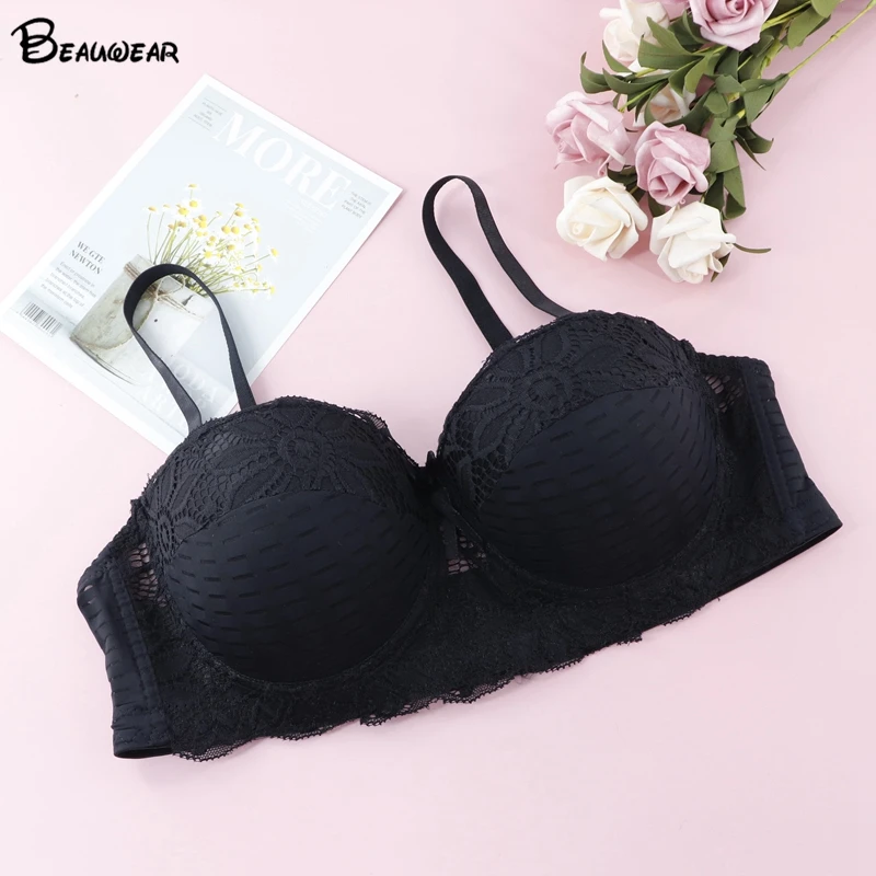 Beauwear сексуальный кружевной бюстгальтер без бретелек с цветочным рисунком для