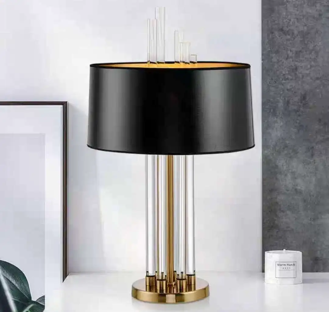 

Американская модель с шестью кристаллами, настольная лампа с кристаллами для дома, виллы, гостиницы, продажи, офиса, лобби, гостиной, спальни...