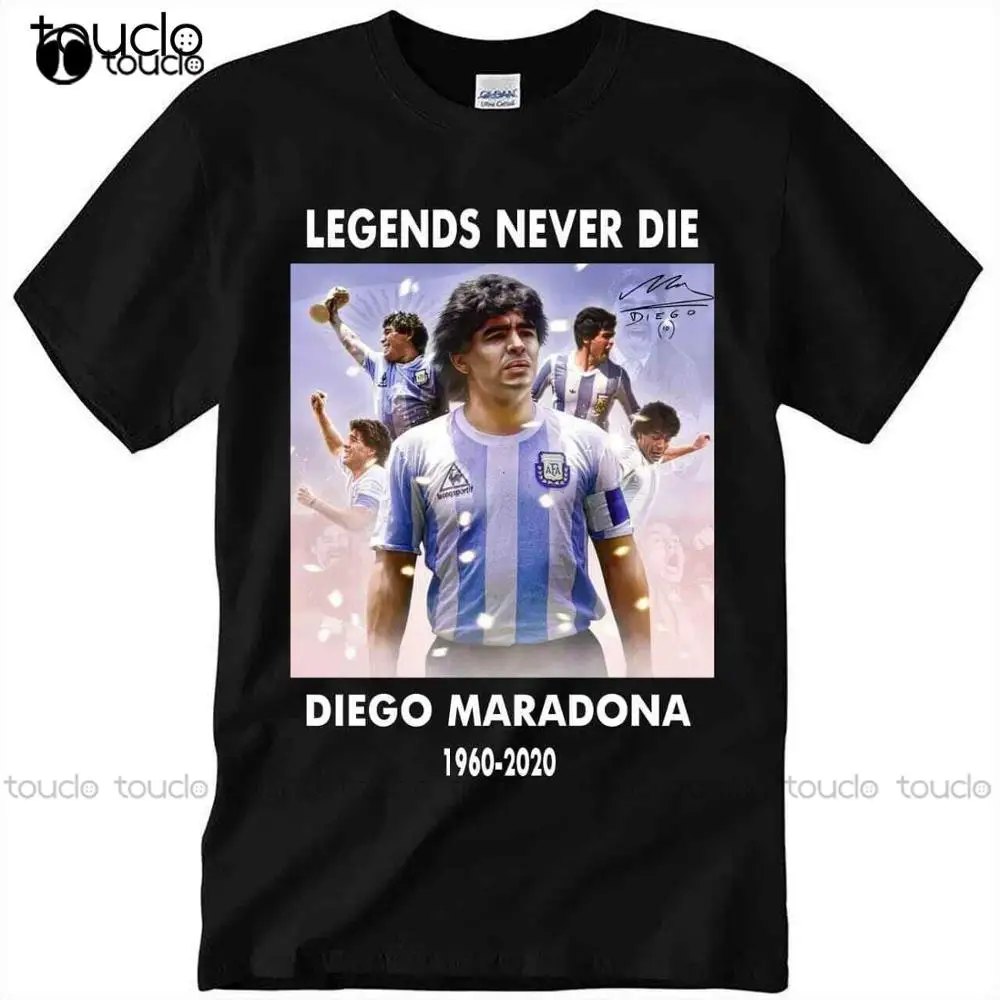 

RIP 1960-2020 Soccer T-Shirt Diego Maradona Argentina Football Legend Never Die Rest In Peace black tshirts shirts for men