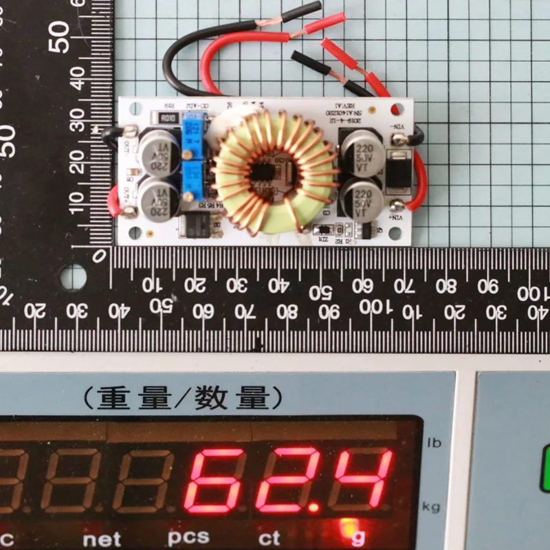 DC модуль 10A регулируемый шаг источника питания постоянного напряжения плата