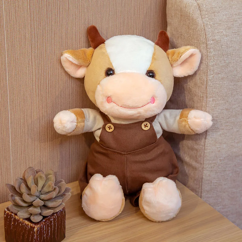 

Cute Cow Plush Toys Soft Cow Stuffed Dolls Cartoon Animal Plush Doll Lovely Animal Dressing Skirt Cattle Dolls Kids Gifts