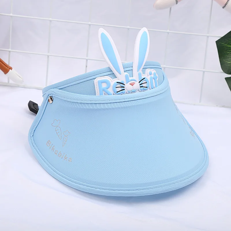 

Summer children's hat Can be adjusted big eaves sunscreen sunshade empty top hat tide baby cartoon rabbit sun hat 4-12years old